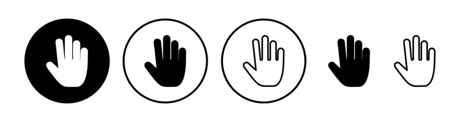 Hand icon vector. hand symbols. palm