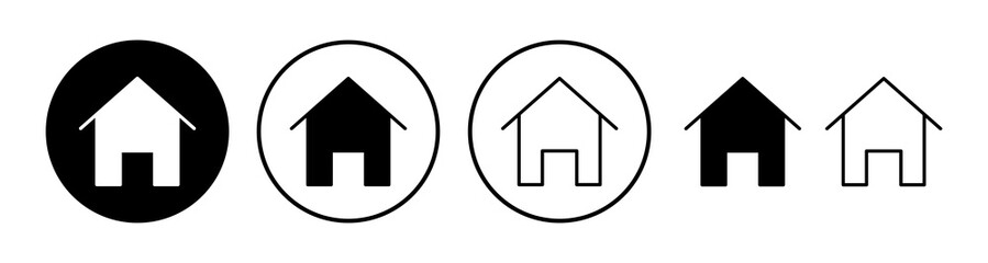 Home icon vector. House vector icon