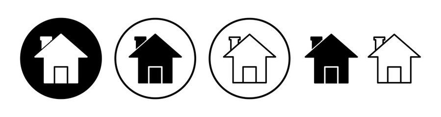 Home icon vector. House vector icon