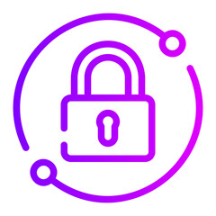 padlock gradient icon