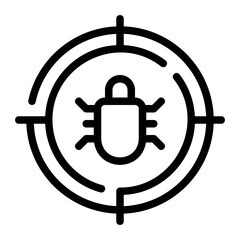 anti virus shield line icon