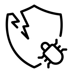 unprotected line icon