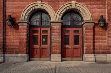 Obraz premium Chinese historical buildings built with red bricks.