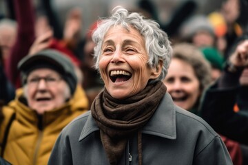 Obraz premium Unidentified participants of the annual event for the protection of human rights and civil equality - Gay Pride Parade in Cracow. Poland