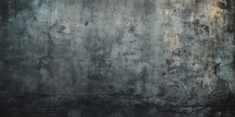 Obraz na płótnie Canvas A dark, grunge concrete, empty stage. Background to place something, with studio lighting. Ai generated.
