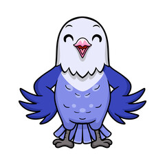 Cute violet love bird cartoon