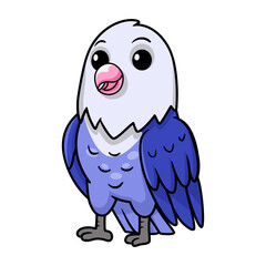 Cute violet love bird cartoon