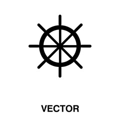 Steering wheel icon. steering wheel. Ship wheel illustrationon white background..eps