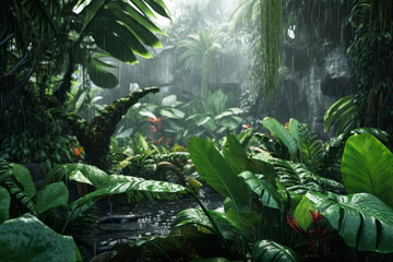 rain forest in the morning