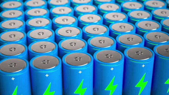 Electric Vehicle Battery Manufacturing: Cg Render of modern EV Battery Pack manufacturing, Lithium-Ion Supply, Clean Energy Storage, Solid State battery, 4680,
4K Animation