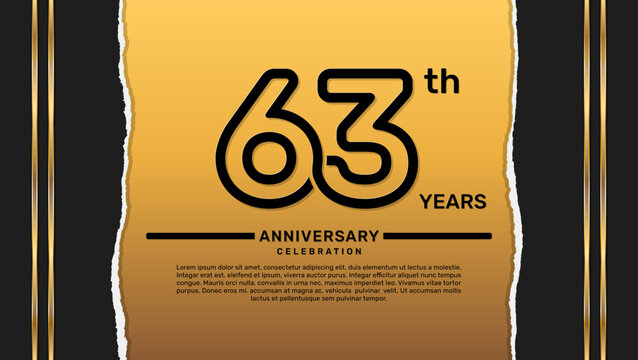 63 year anniversary celebration design template, vector template illustration