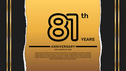 81 year anniversary celebration design template, vector template illustration