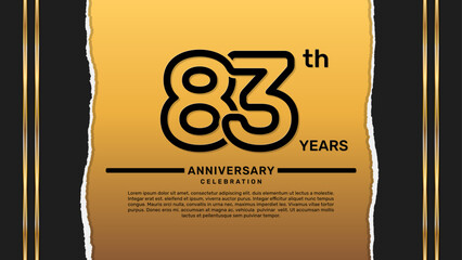 83 year anniversary celebration design template, vector template illustration