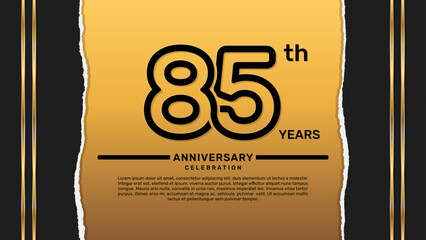 85 year anniversary celebration design template, vector template illustration
