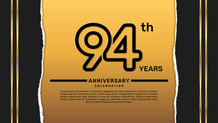 94 year anniversary celebration design template, vector template illustration
