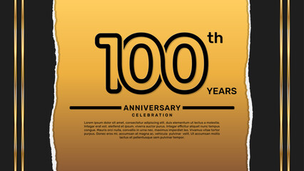 100 year anniversary celebration design template, vector template illustration