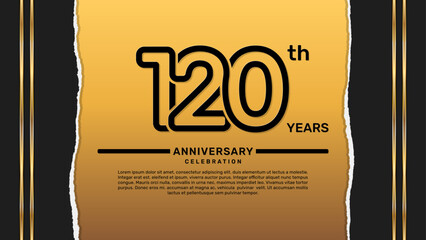 120 year anniversary celebration design template, vector template illustration