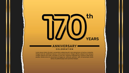170 year anniversary celebration design template, vector template illustration