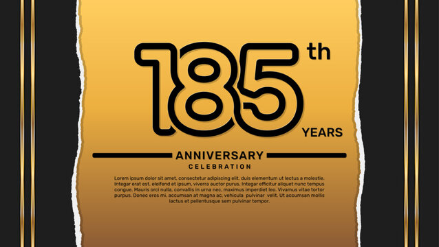 185 year anniversary celebration design template, vector template illustration