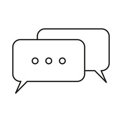 Chat icon symbol. Vector illustration. Stock image.