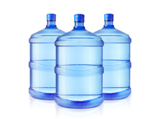 big bottles of water, transparent background