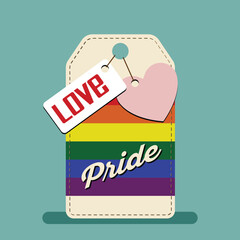 LGBT Pride month and diversity concept background, decorated with rainbow flag