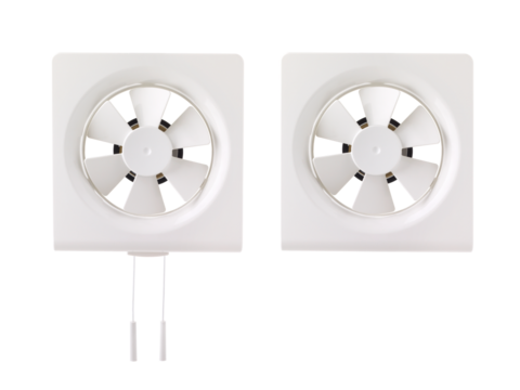 Wall Electric Extractor Plastic Air Fan for Bathroom, transparent background