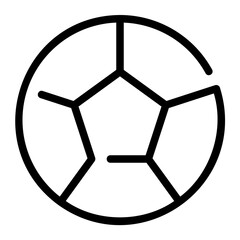 soccer ball line icon