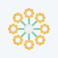 Icon Lantanas. related to Flowers symbol. flat style. simple design editable. simple illustration