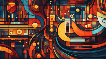 Fractal Symphony, Wallpaper,Background, Music, Generative AI