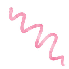 Pink Watercolor Doodle Squiggle