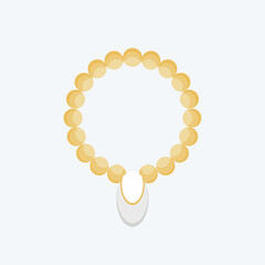 Icon Necklace. related to Hawaii symbol. flat style. simple design editable. vector