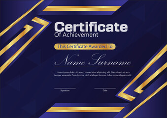 background with stripes and certificate design 