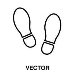 Imprint soles shoes sign icon. Shoe print vector illustration on white background.
