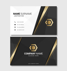 Modern business card design. Clean and elegant business card template. Creative print layout template. Vector illustration