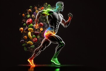 Healthy eating tips. food balance proper nutrition proportions. Keto diet. Plan your meal. Ketones Healthy balanced food and dieting concept, fitness and sport eat, nutrition. Ketosis Generative AI