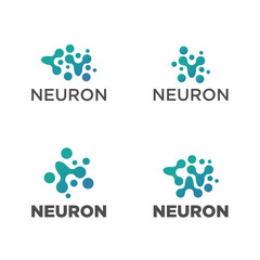 neuron brain logo icon with clean background
