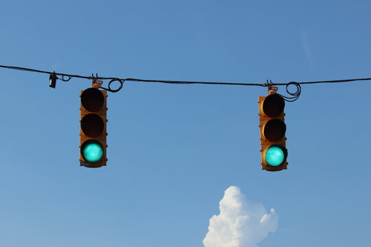 Traffic light on the sky