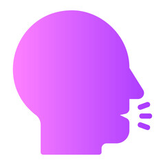 talking gradient icon