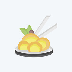 Icon Chinese Noodle. related to Chinese New Year symbol. flat style. simple design editable