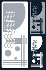 Grey Aesthetic contemporary stripe line art, abstract art for wallpaper, Art form design for wall art, decoration, wallpaper.