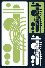 Light green Aesthetic contemporary stripe line art, abstract art for wallpaper, Art form design for wall art, decoration, wallpaper.