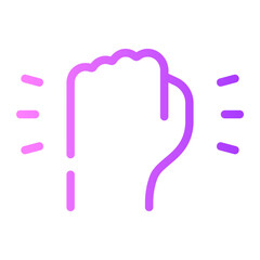 fist gradient icon