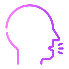 talking gradient icon