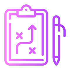 Fototapeta premium tactics gradient icon