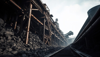 Fototapeta premium coal minning industrial site