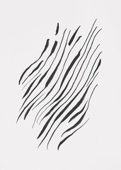 Obraz na płótnie Canvas minimalist art of zebra skin. lines brushes. black and white art. illustration for background, decorating. abstract art. modern