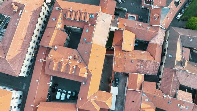 Drone footage of Saronno, Italy