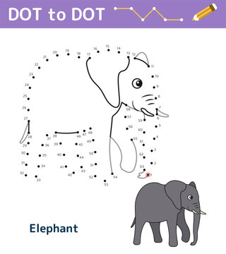 Numbers game Dot to dot. Math game for kids.