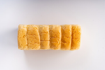 Fresh Baked brioche soft and fluffy bun white Bread or milk bread. isolated white background